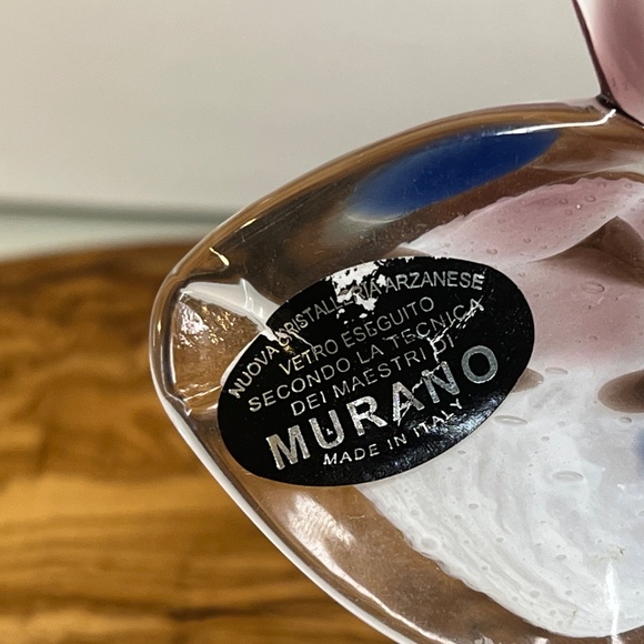 Italian Murano Hand Blown Art Glass Flower Made in Italy VTG 5.5” - Picture 9 of 14